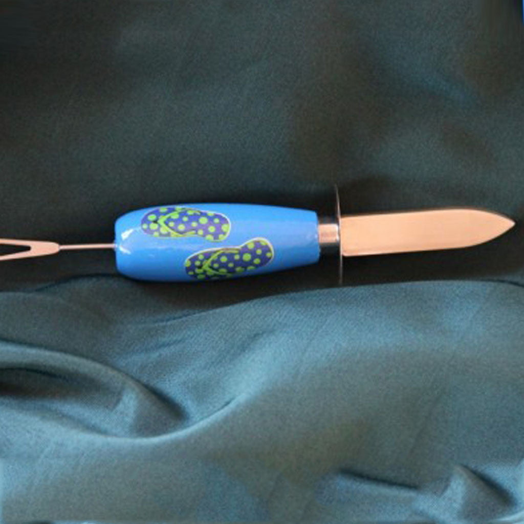 Blue Blue/Lime Polka Dot Flop